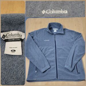 COLUMBIA High Mock Jacket Size XL Men's Blue Fleece Full Zip